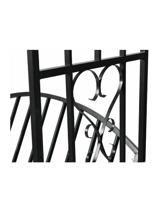 Gartenbogen aus Metall in Schwarz Farbe 114x57x210cm
