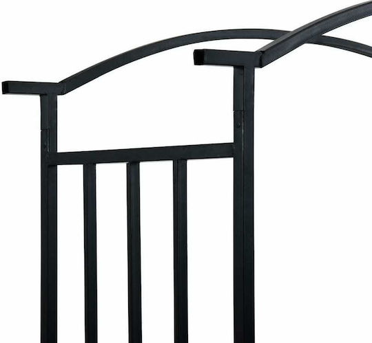 Gartenbogen aus Metall in Schwarz Farbe 128x50x207cm