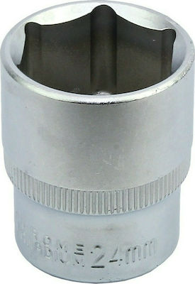 F.F. Group Socket Hex with Square Drive 1/2" Diameter 22mm