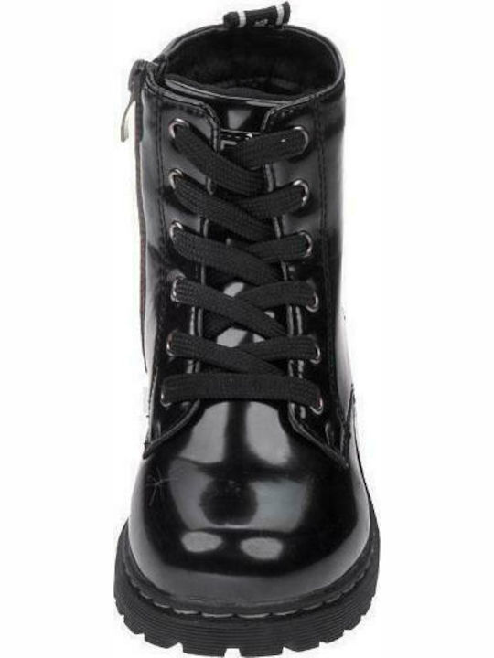 Conguitos Kids Military Boots with Zipper Black