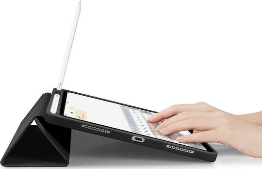 Spigen Urban Fit Flip Cover Πλαστικό / Υφασμάτινο Μαύρο (iPad Air 2020/2022)