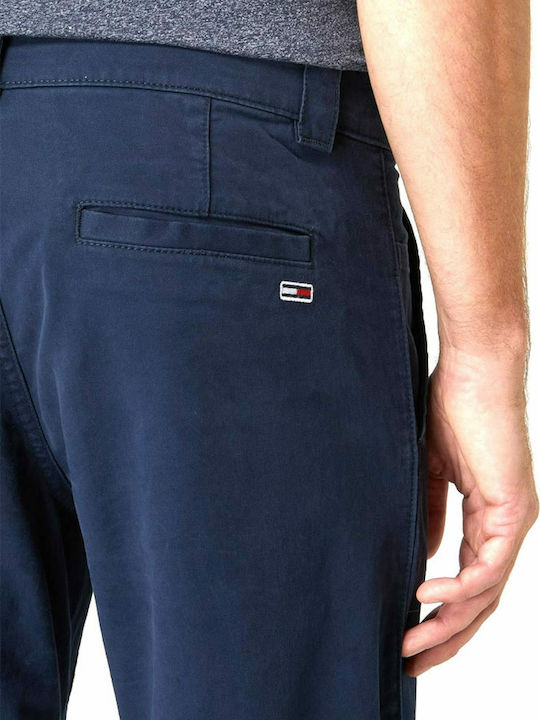 Scanton Παντελόνι Chino Ελαστικό σε Slim Εφαρμογή Navy Μπλε