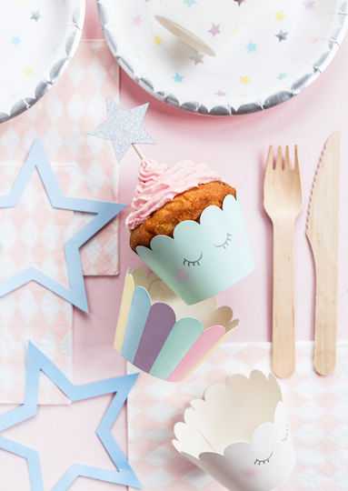 PartyDeco Unicorn Cupe De Coacere Pentru Petreceri 6 Bucăți (Diverse Modele/Culori)