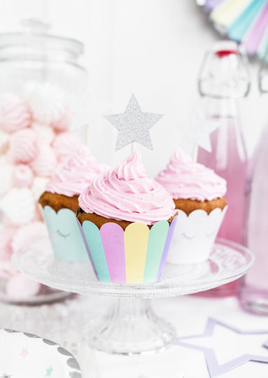 PartyDeco Unicorn Cupe De Coacere Pentru Petreceri 6 Bucăți (Diverse Modele/Culori)