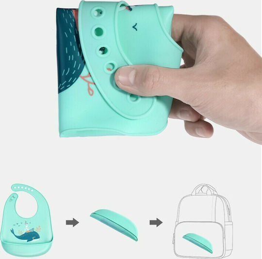 Fiko Puppy Waterproof Bib Silicone with Button & Pocket Ecru for 6 m+