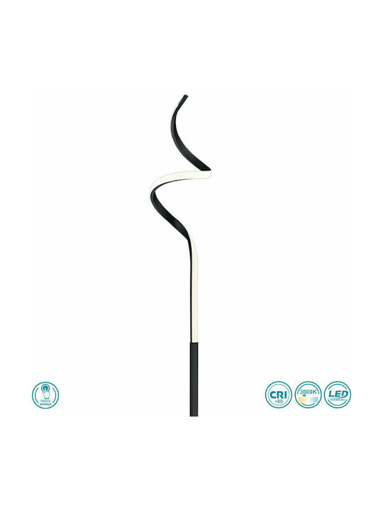 Trio Lighting Lighting Course LED Floor Lamp H147xW21cm. with Warm White Light Black