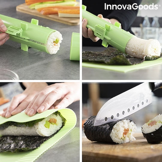 InnovaGoods Silicone Cooking Utensil Set Green Suzooka 3pcs