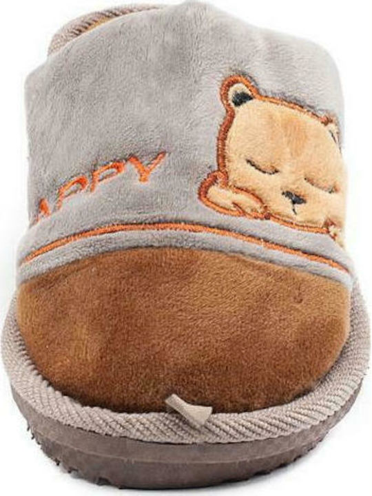 Jomix Kids Slipper Brown Παντόφλες με Αρκουδάκια