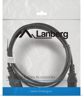 Lanberg IEC C13 - IEC C14 Cable 1.8m Black (CA-C13E-10CC-0018-BK)