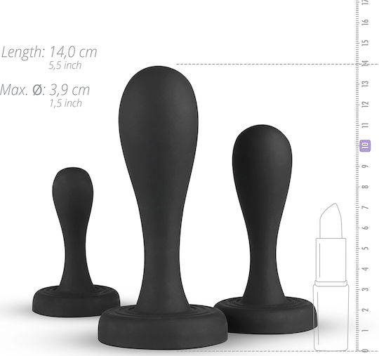 Buttr Butt Kickers Anale Plugs Elektrische Gitarren Schwarz 3Stück