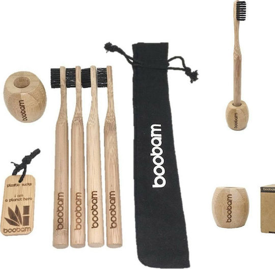 Boobam Boobam Natural Adult Manual Toothbrush Medium Beige