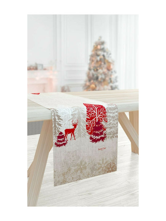 Saint Clair 2025 Christmas Fabric Tablecloth Ornament L175xW40cm