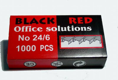 Black Red Staples 24/6 1000pcs