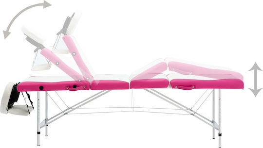 vidaXL Physiotherapy Bed Portable Foldable Aluminum 191x70cm 4 Positions