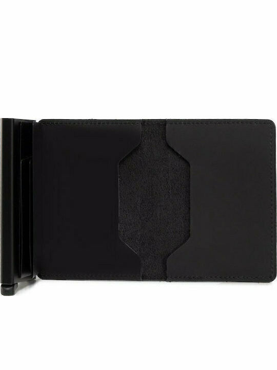 Slimwallet Matte Leather Men's Wallet Cards Black