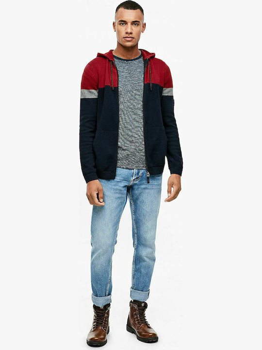 KNITTED JACKET RED-BLUE S.OLIVER