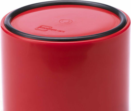 Joe Frex Basic Knock Box Container from Silicone and Plastic 10x10x12cm Red