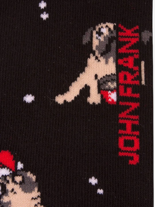 John Frank Christmas Pugs Men's Christmas Socks Multicolour