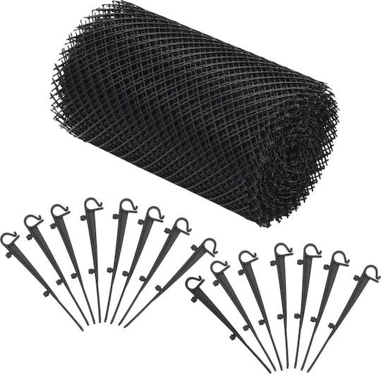 vidaXL Protective Mesh Gutter 1.08m² from HDPE with Clips 4pcs. Material for Thermal Insulation 143895