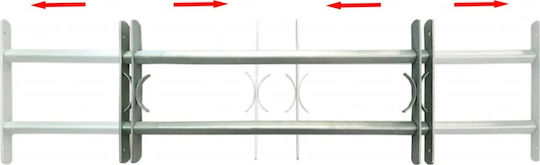 vidaXL Adjustable Security Window Bars with 2 Bars 1000-1500mm Grilles
