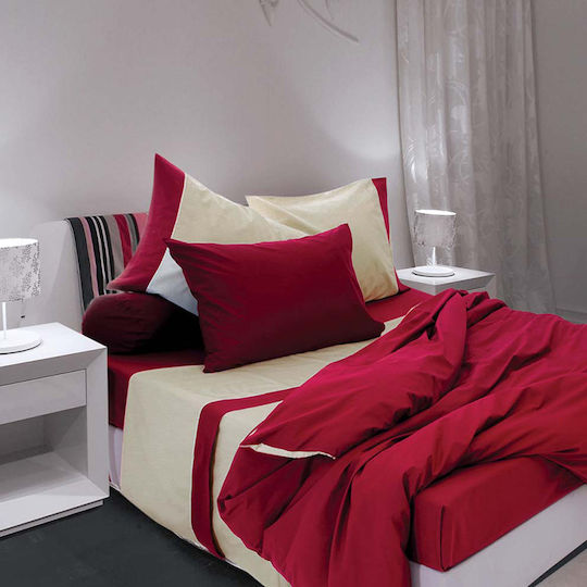 SB Home Плик за Завивка Памучен Единичен 170x240 Simi Бордо
