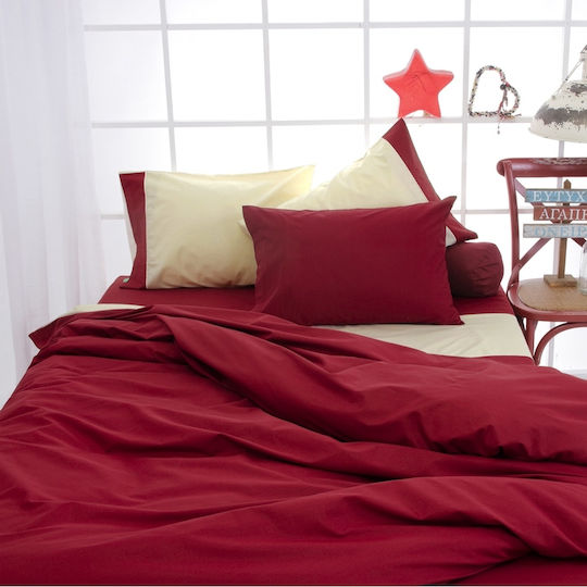 SB Home Плик за Завивка Памучен Единичен 170x240 Simi Бордо