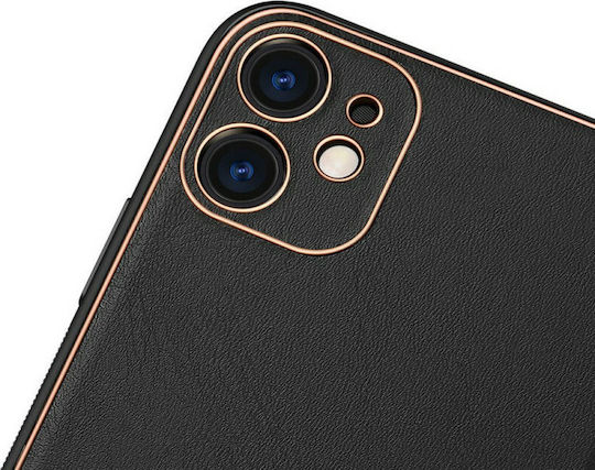 Dux Ducis Yolo Elegant Umschlag Rückseite Synthetisches Leder Schwarz (iPhone 12 mini)