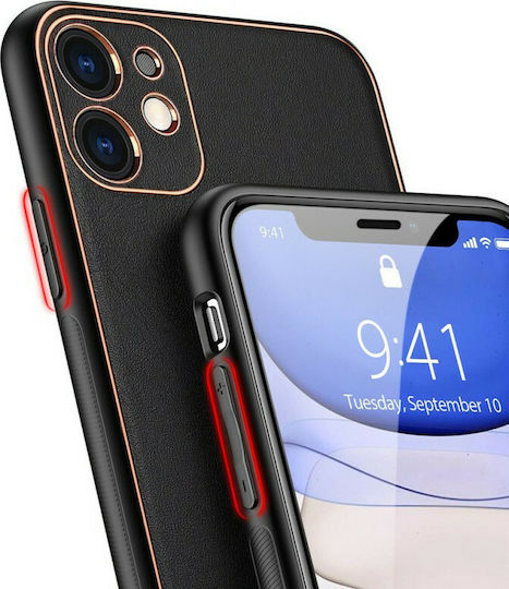 Dux Ducis Yolo Elegant Umschlag Rückseite Synthetisches Leder Schwarz (iPhone 12 mini)