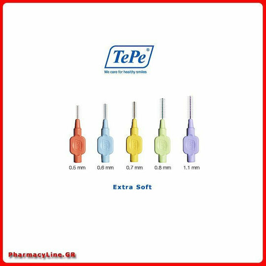 TePe Extra Soft Μεσοδόντια Βουρτσάκια 0.8mm Πράσινα 8τμχ