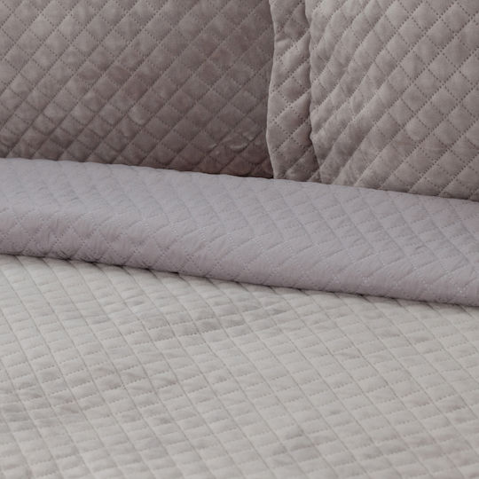 Borea Βελούδο Μονό Γκρι 160x220cm