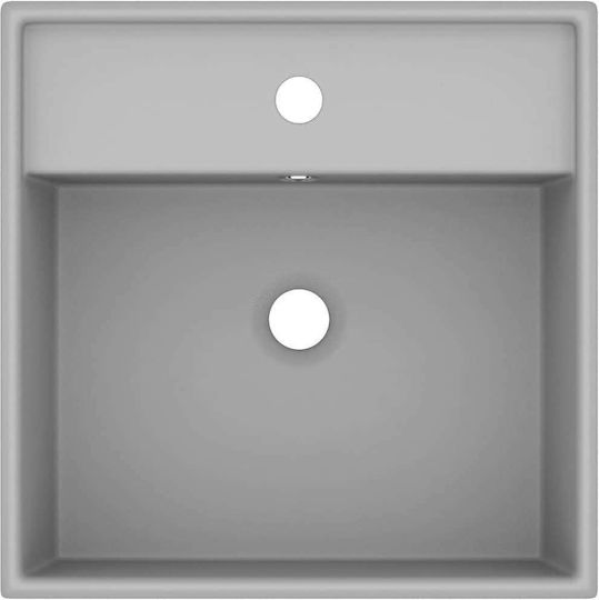 vidaXL Countertop Sink Ceramic 41x41x15cm Transparent