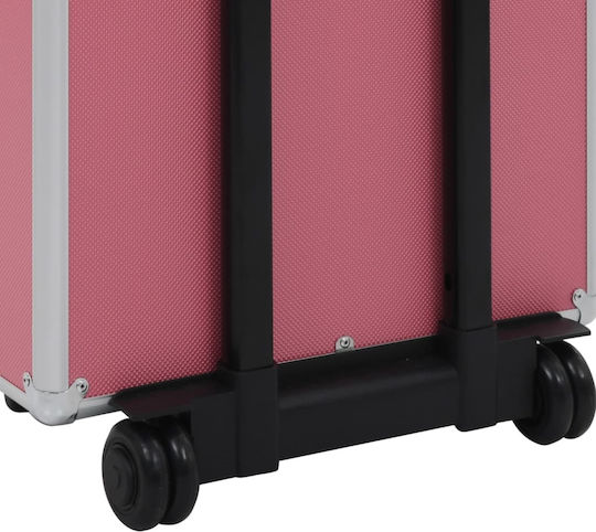 vidaXL Kosmetikkoffer Räder Rosa H74xW37xL24cm