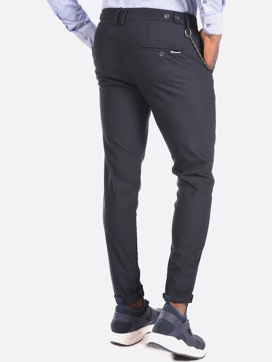 Brokers Jeans Ανδρικό Παντελόνι Chino Ελαστικό σε Loose Εφαρμογή Navy Μπλε