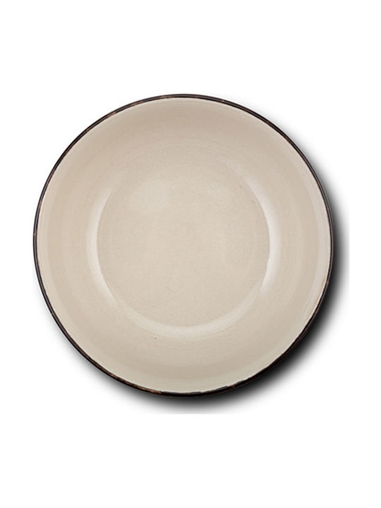 Nava Lines Bol de Servire pentru Cereale Rotund Ceramică albastru stins cu Diametru 14buc 1buc