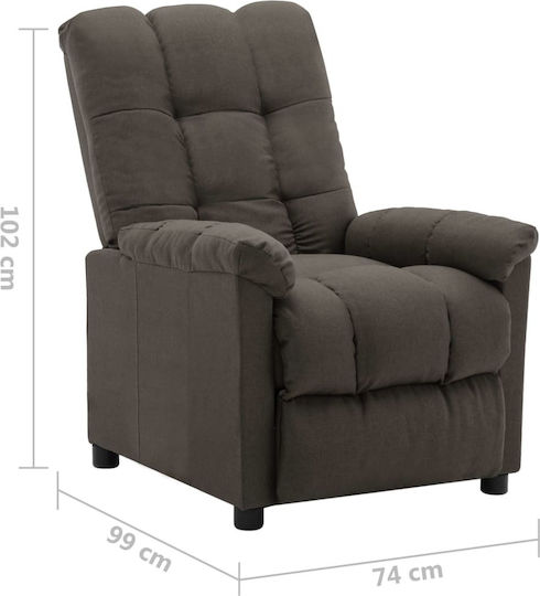 Relaxsessel Friseurwaschbecken mit Fußhocker Taupe 74x99x102cm