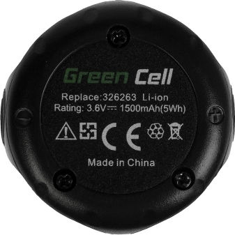 Green Cell Tool Battery Lithium 3.6V with Capacity 1.5Ah