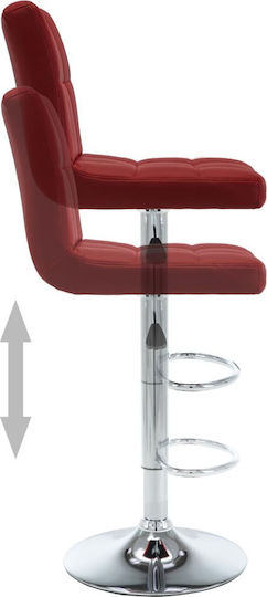 Stool Bar with Back & Adjustable Height Bordeaux 2pcs 47x40x90-111cm
