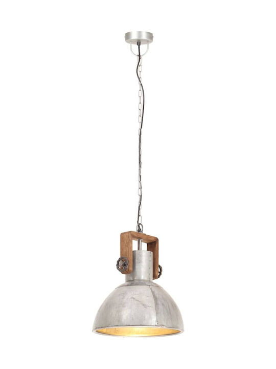 vidaXL Pendant Light Single-Light Bell for Socket E27 Silver