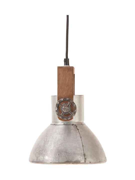 vidaXL Pendant Light Silver Bell with Socket E27 101x24cm