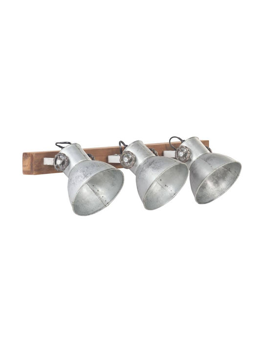 vidaXL Leuchte Wand Silber 65x25cm