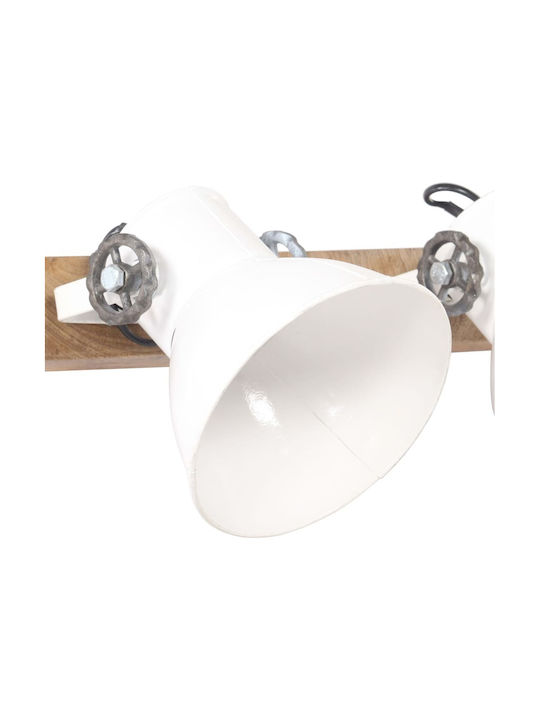 vidaXL Industrial Wall Lamp with E27 Lamp Bulb Base White 45x25cm