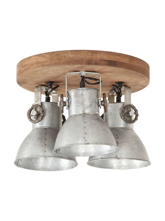 vidaXL Ceiling Mount Light 42cm Silver with Socket E27