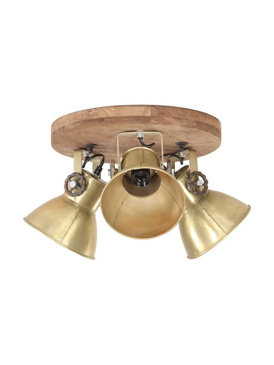 vidaXL Vintage Wooden Ceiling Light with Socket E27 42pcs Bronze