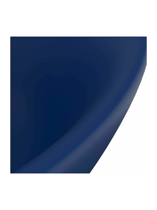 vidaXL Aufgesetztes Waschbecken Keramik 58.5x39x21cm Blau