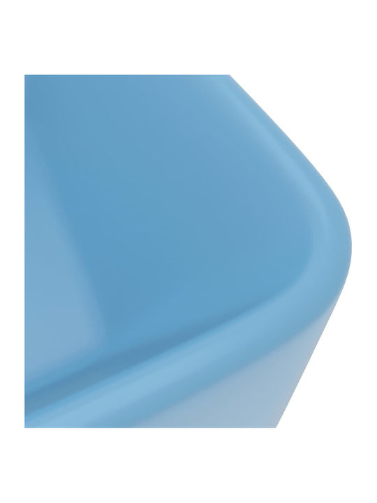 vidaXL Deasupra Blatului Chiuvetă Ceramică 41x30x12cm Albastru Deschis