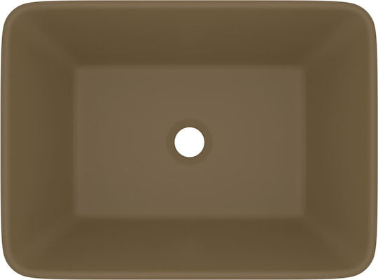 vidaXL Countertop Sink Ceramic 41x30x12cm Brown