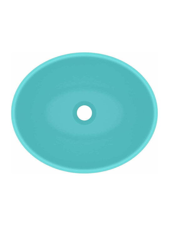 vidaXL Deasupra Blatului Chiuvetă Ceramică 40x33x13.5cm Verde