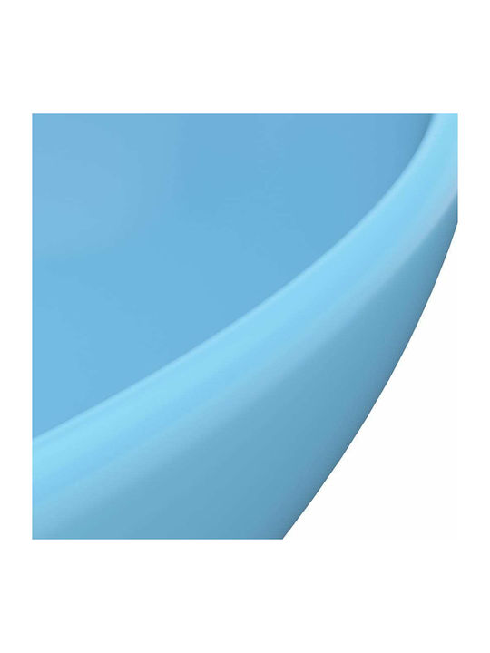 vidaXL Aufgesetztes Waschbecken Keramik 40x33x13.5cm Hellblau