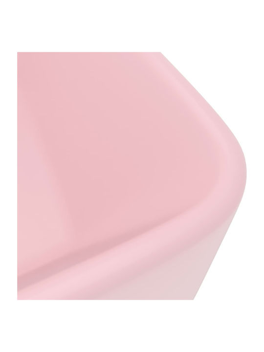 vidaXL Надеждна мивка Керамика 41x30x12см Розов