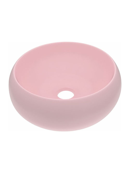 vidaXL Deasupra Blatului Chiuvetă Ceramică 40x40x15cm Roz